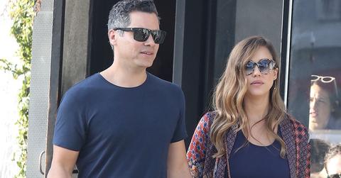 Pregnant Jessica Alba shows off her bump as she shops with husband Cash Warren