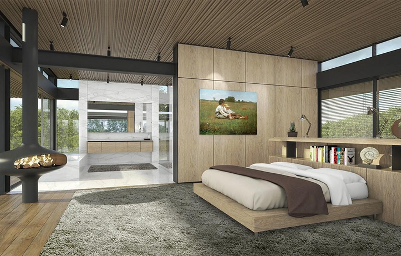 Image of Leonardo DiCaprio's new home has several bedroom suites for visitors.