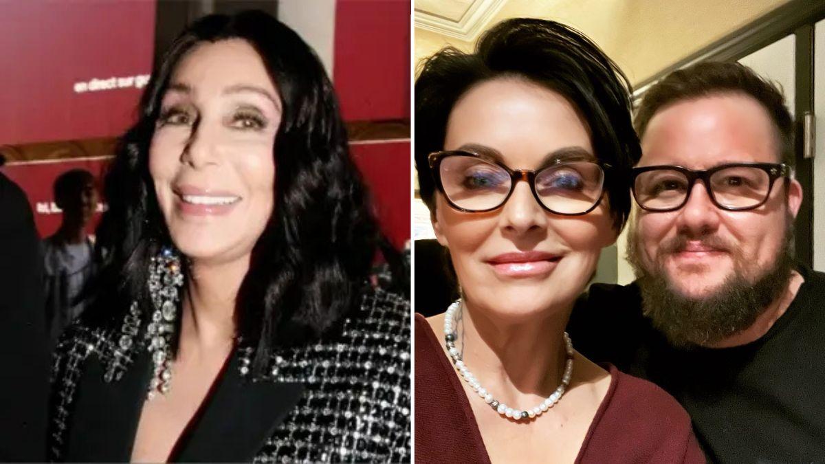 Photo of Cher, Chaz Bono and Shara Blue Mathes