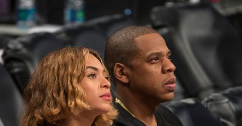 Beyonce and Jay Z attend the Brooklyn Nets home opener at Barclays Center