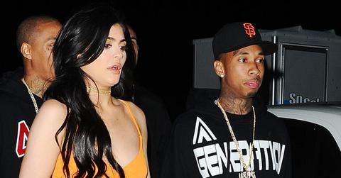 Kylie Jenner and Tyga leave a party in Los Angeles