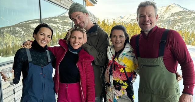 chris hemsworth elsa pataky ski vacation