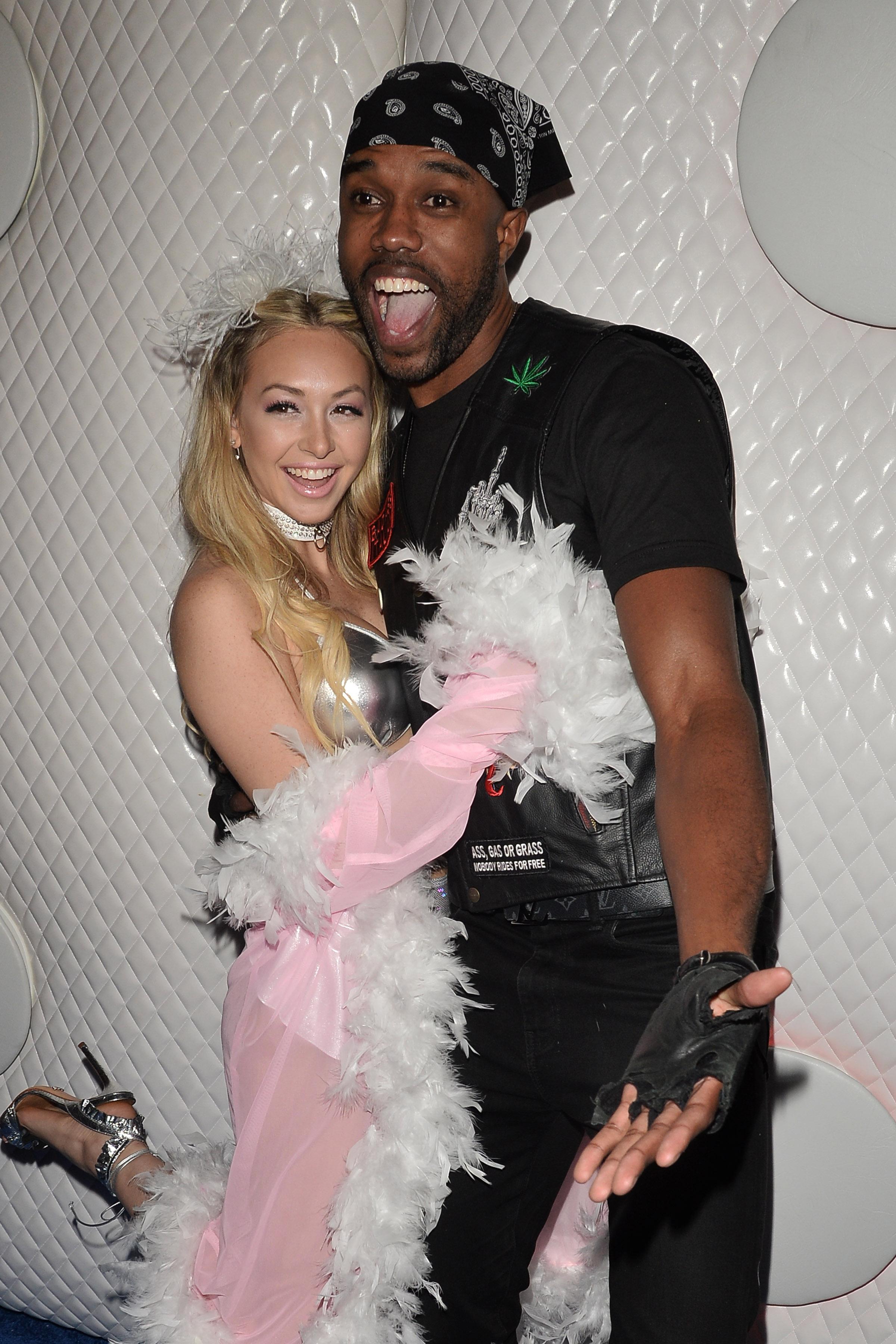 Corinne Olympios and DeMario Jackson Arrive to The Maxim Halloween Party Together