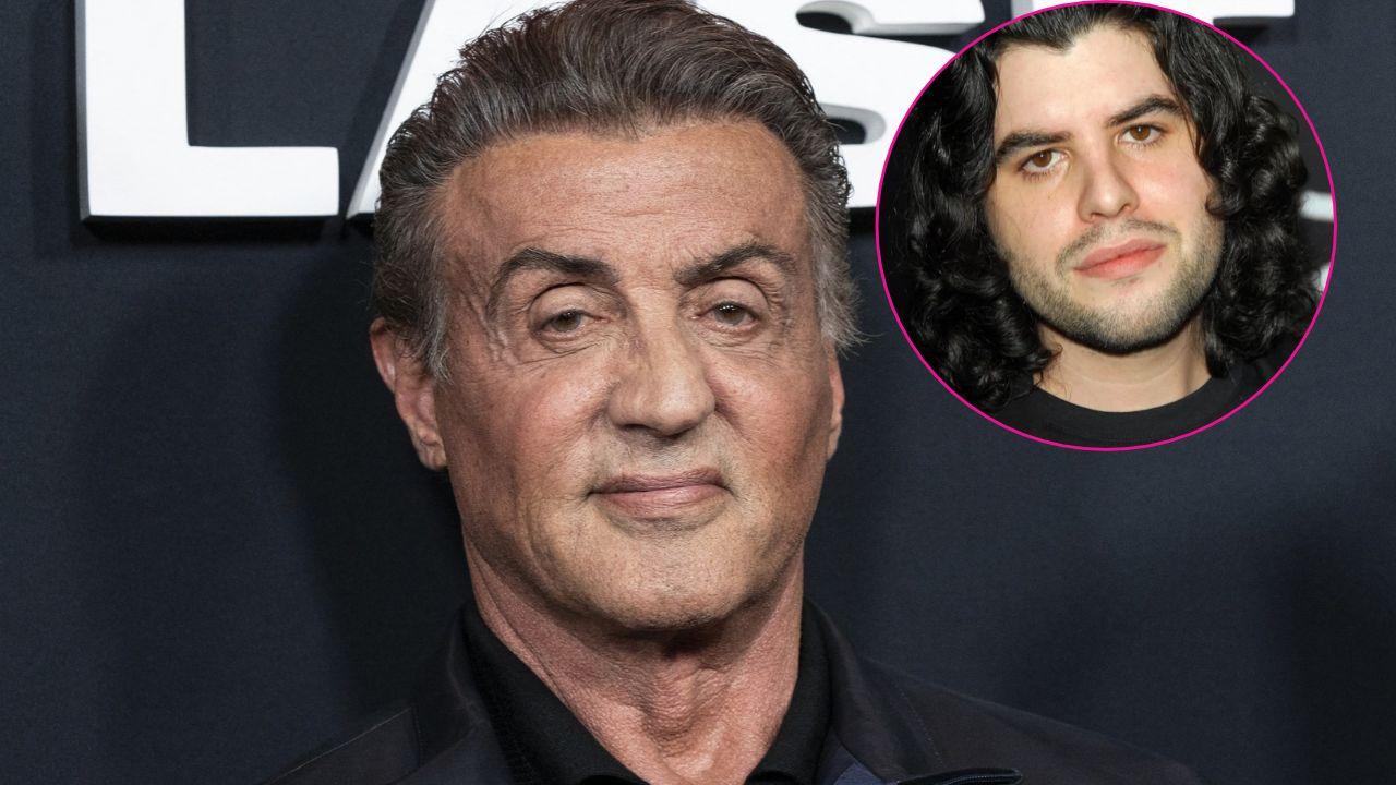 Image of Sylvester Stallone and (inset) Sage Stallone.