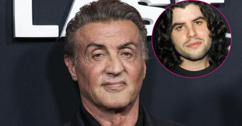 Image of Sylvester Stallone and (inset) Sage Stallone.