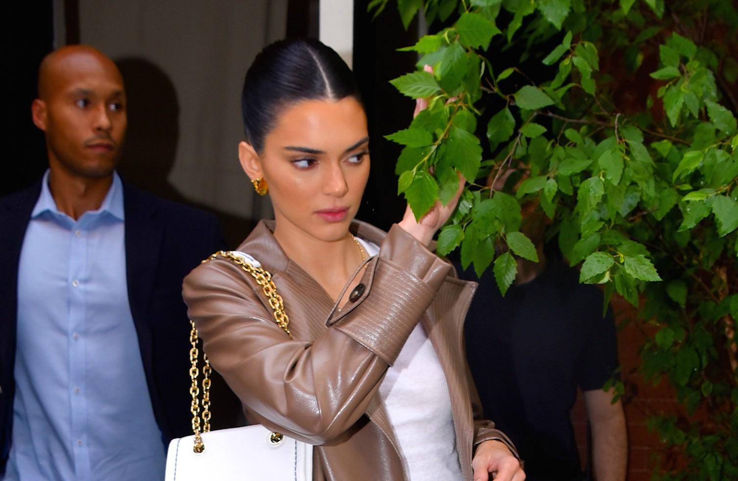 Kendall Jenner Rocks All Leather at a Broadway Show in NYC