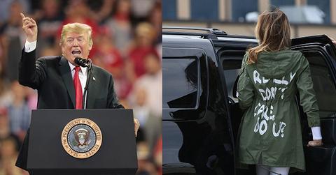 Donald trump responds to critics of melania trump i dont care jacket