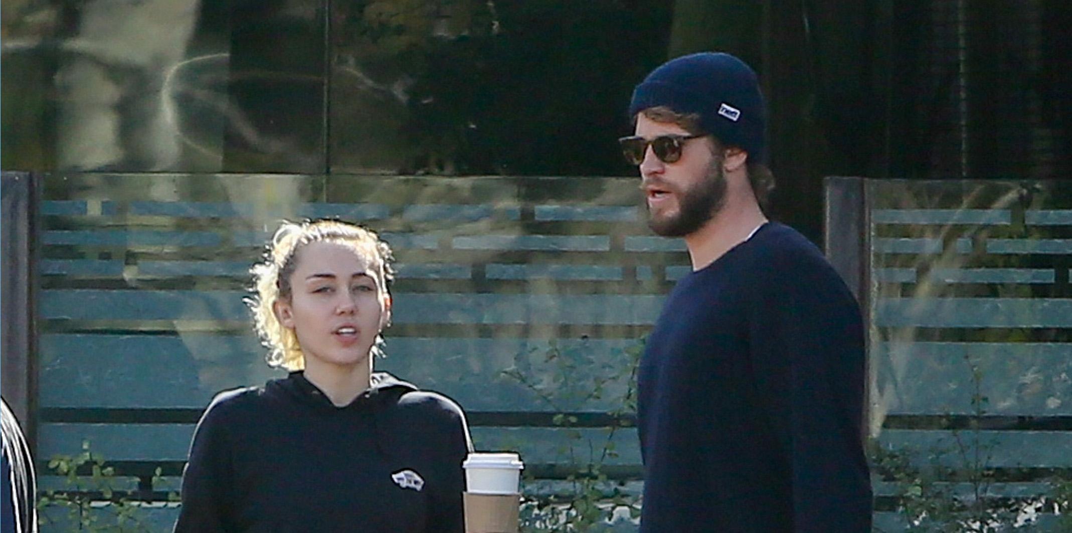 *EXCLUSIVE* Miley Cyrus and Liam Hemsworth lunch at Ollo in Malibu