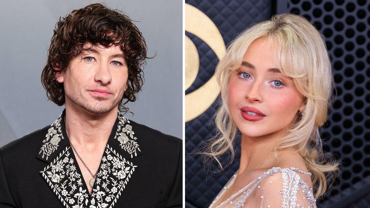 Split photo of Barry Keoghan and Sabrina Carpenter.