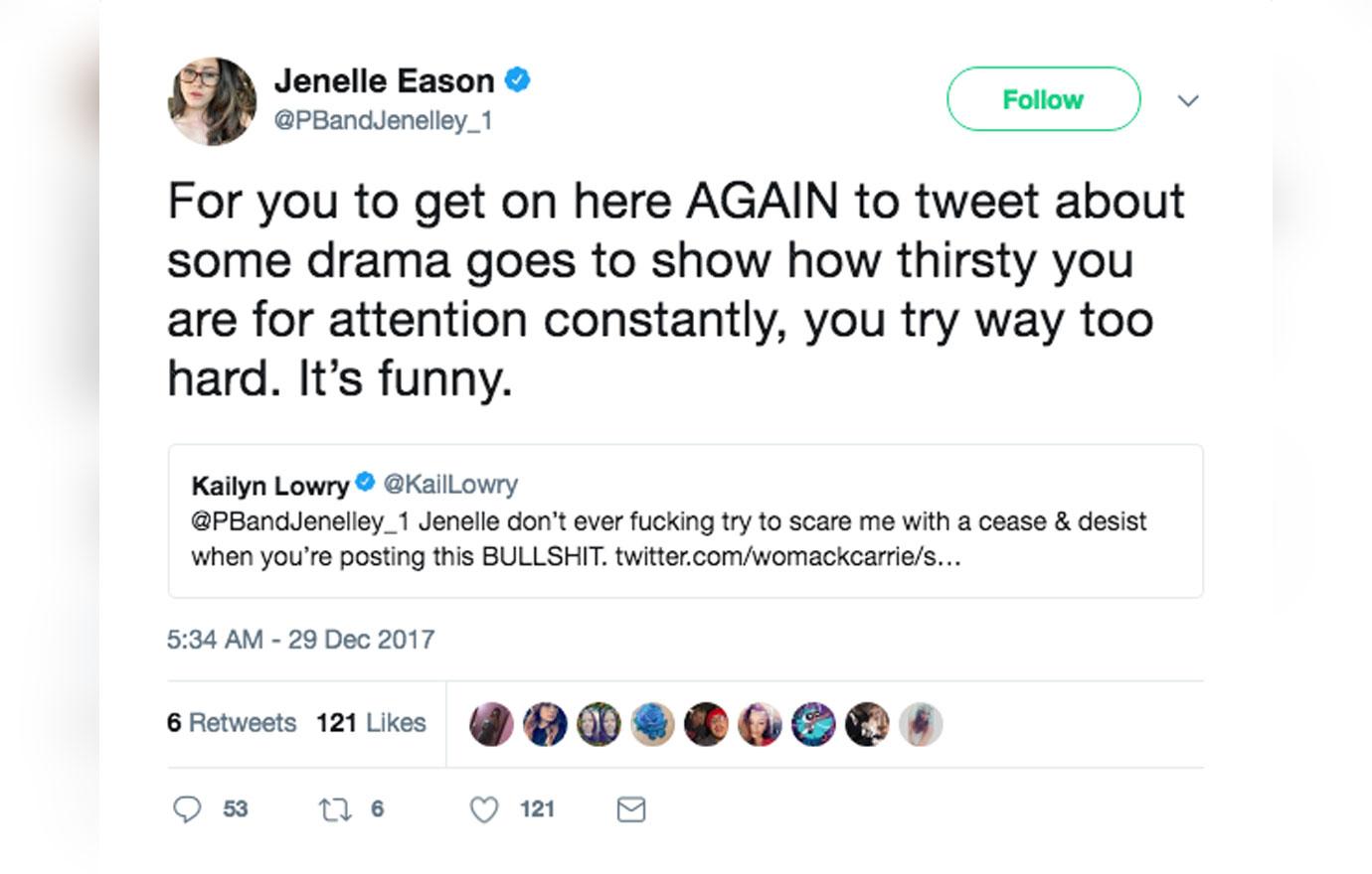 kailyn lowry Jenelle evans twitter war cease desist 05