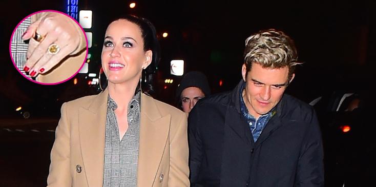 Katy perry engaged orlando bloom split engagment ring diamond hero