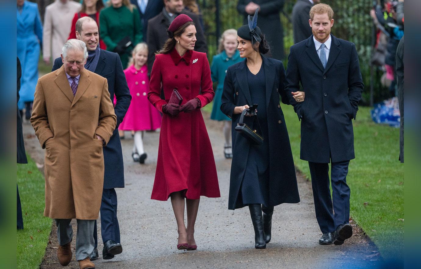 The Royal Family Attend Church On Christmas Day