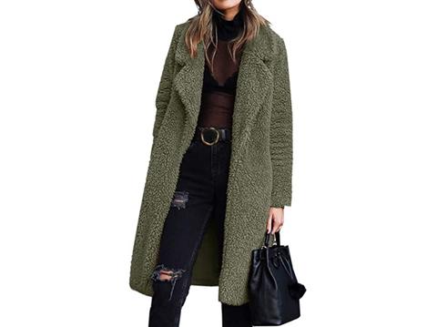 chrissy teigen green sherpa coat style beverly hills shop