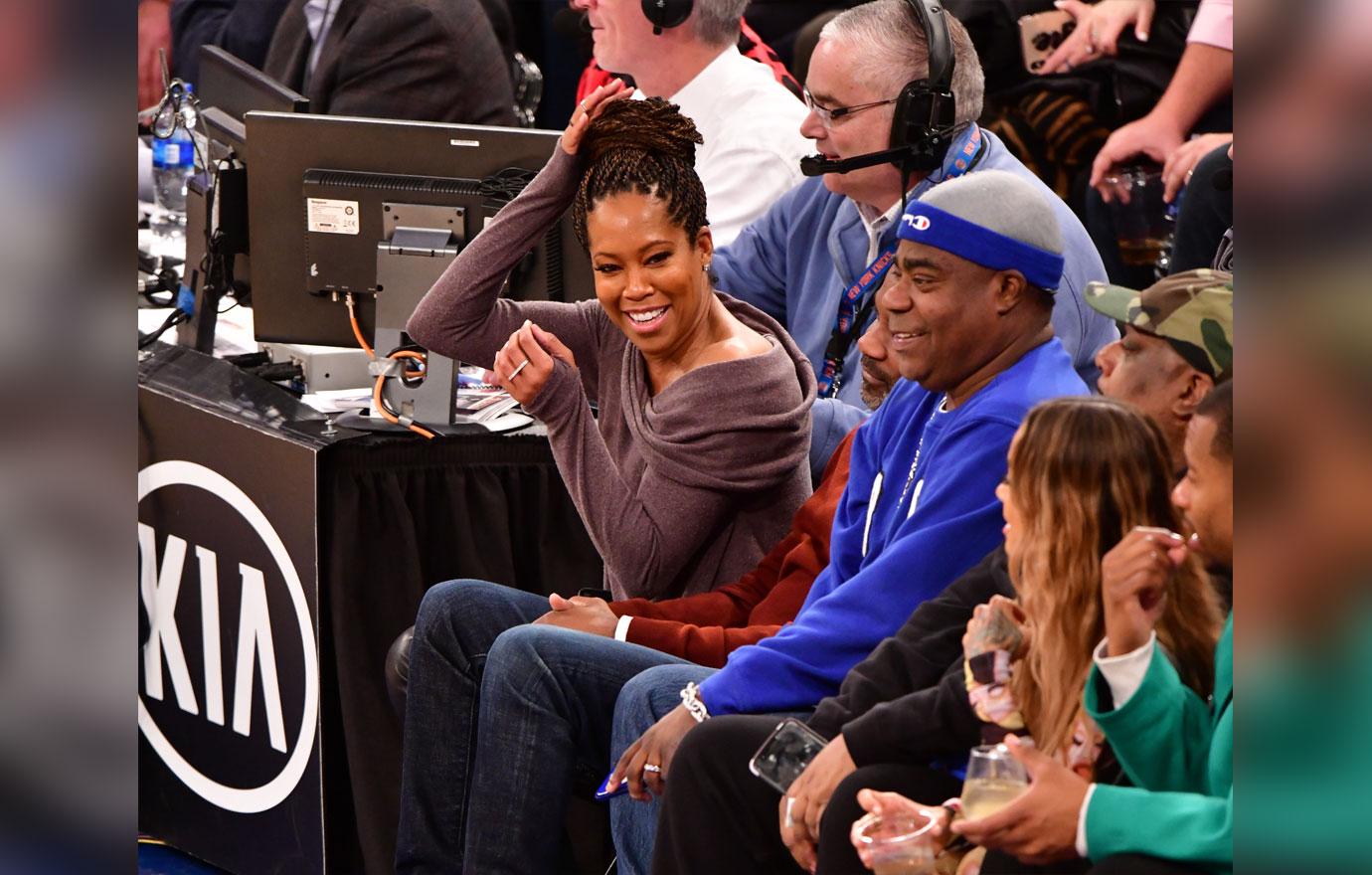 Celebrities Attend Philadelphia 76ers v New York Knicks