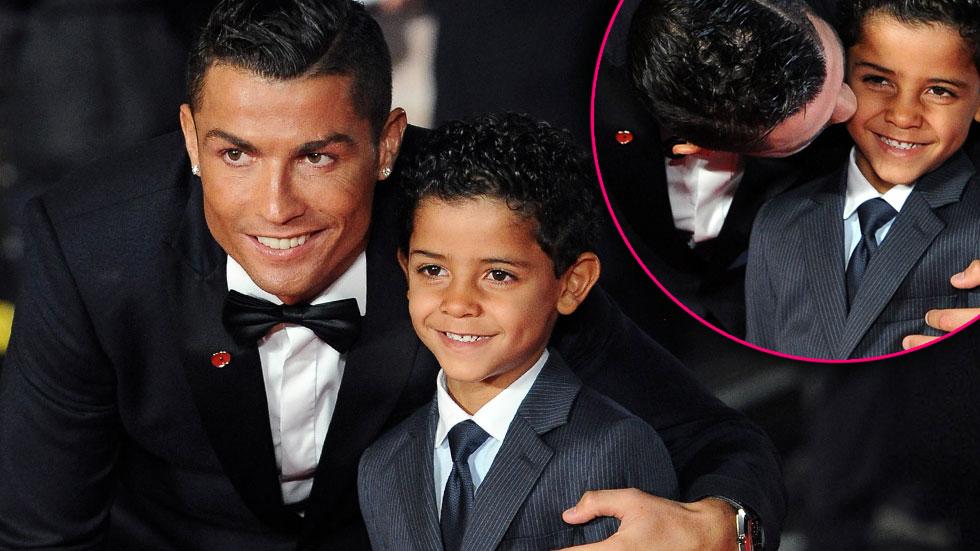 Cristiano ronaldo and son junior red carpet premiere