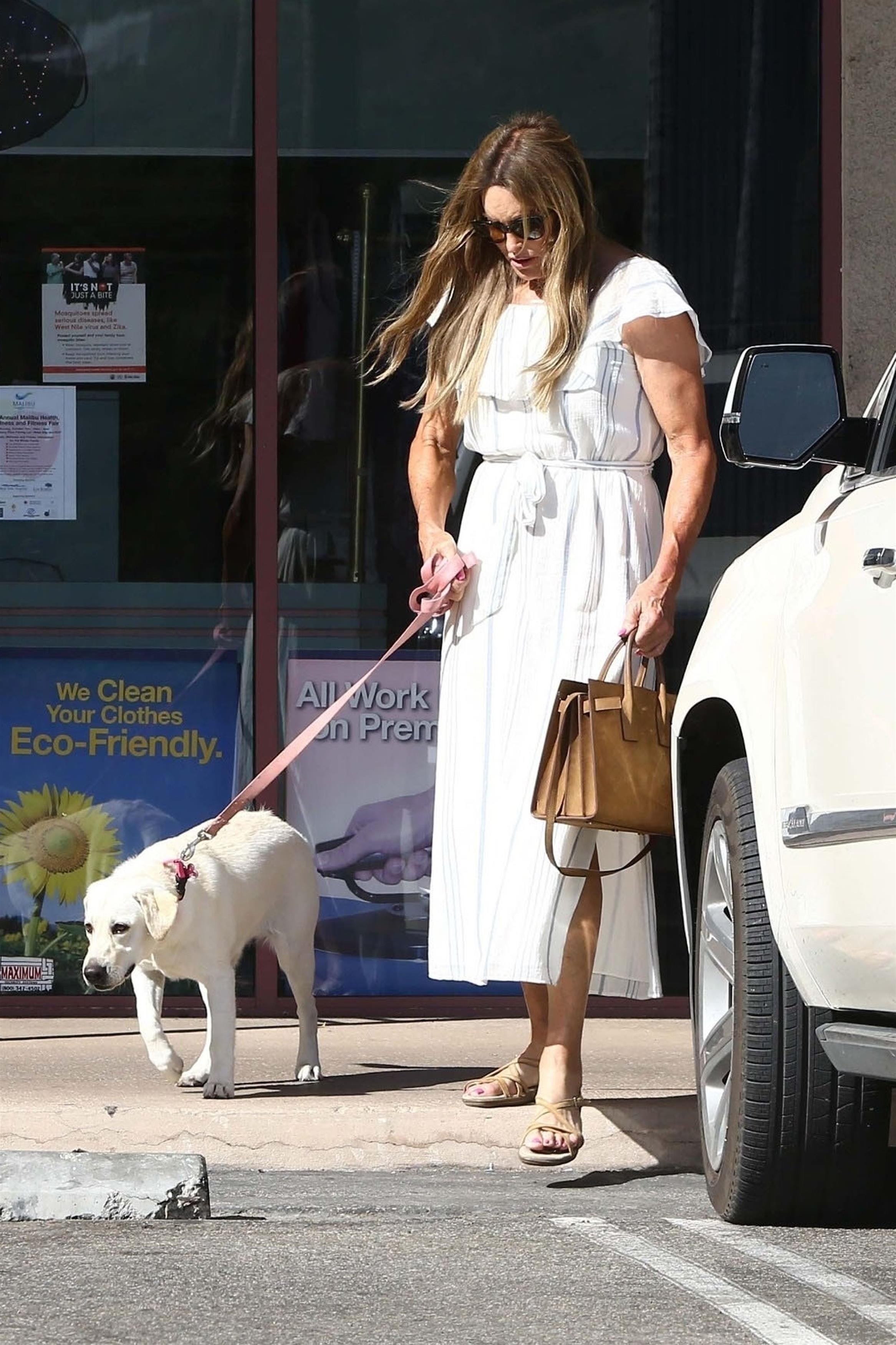 *EXCLUSIVE* Caitlyn Jenner takes her dog to the groomers in Malibu