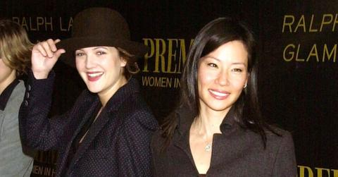 lucy liu drew barrymore hiding bushes