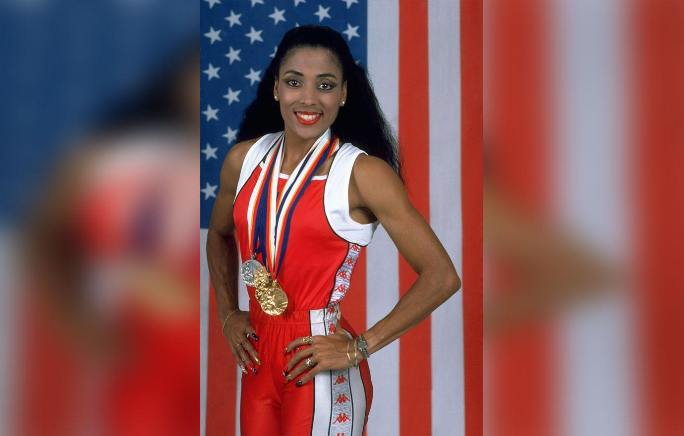 Flo jo with medals