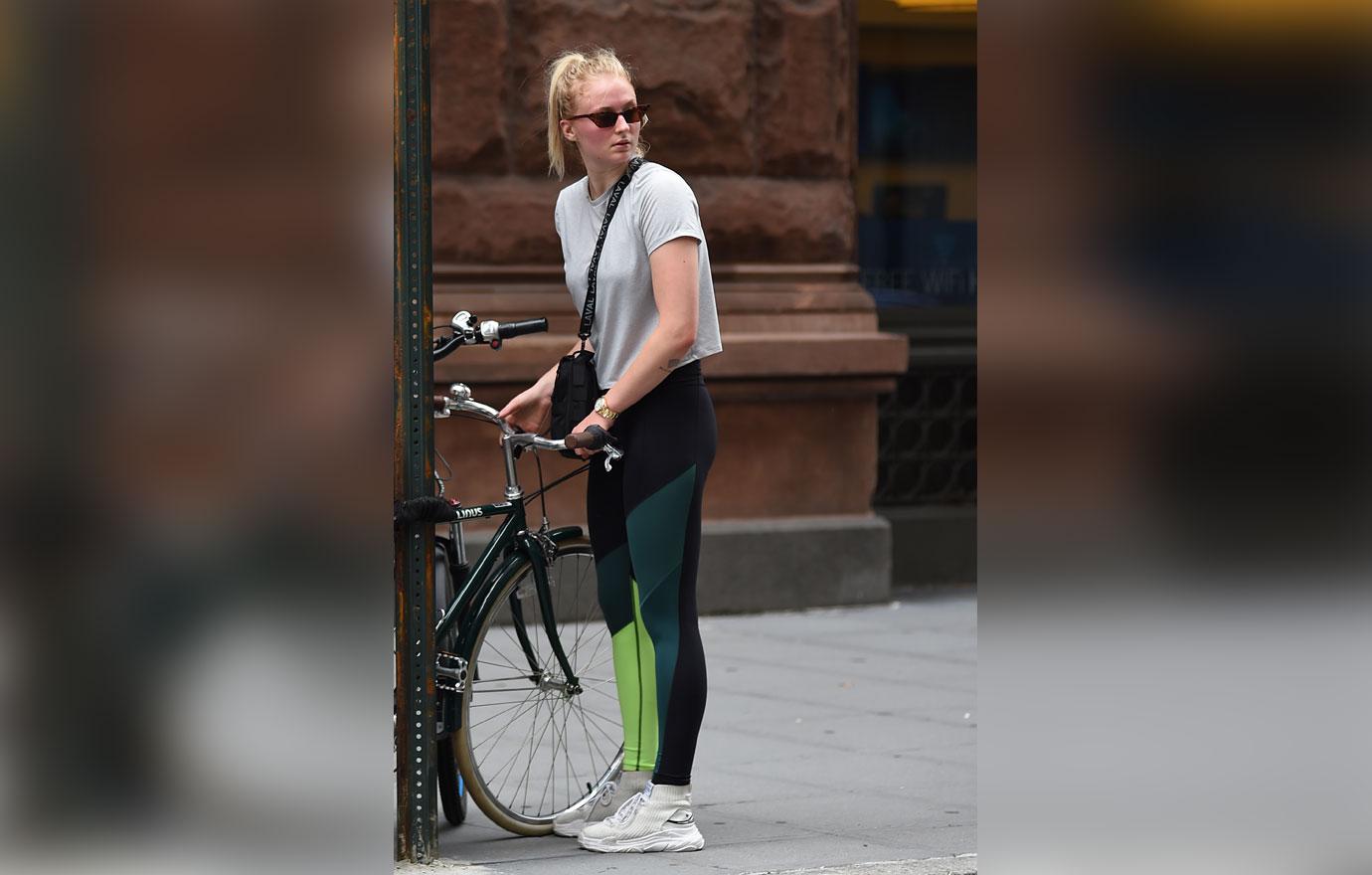 sophie turner biking nyc