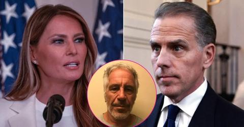 Composite photo of Melania Trump, Hunter Biden and Jeffrey Epstein.