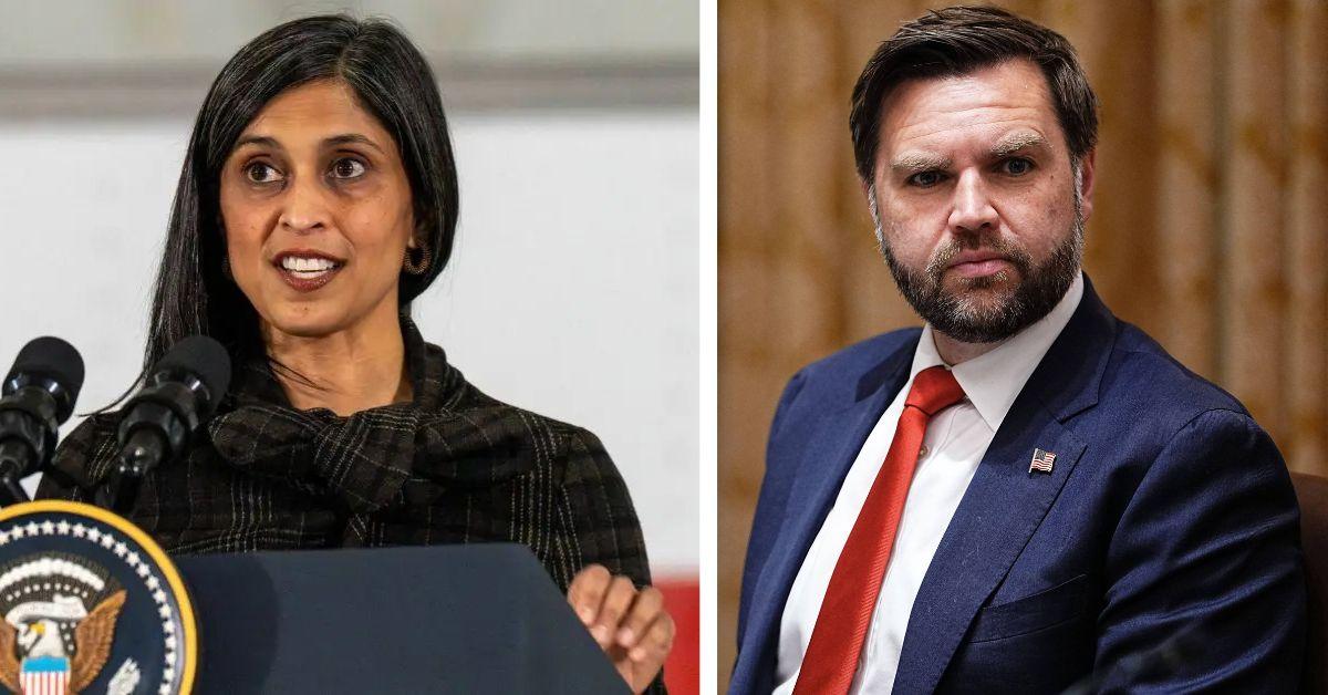 image of Usha Vance went without her wedding ring during an appearance on Monday, December 1.