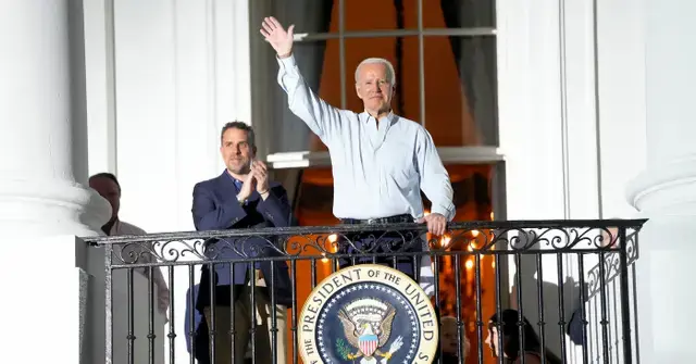 Photo of Joe and Hunter Biden at White House.