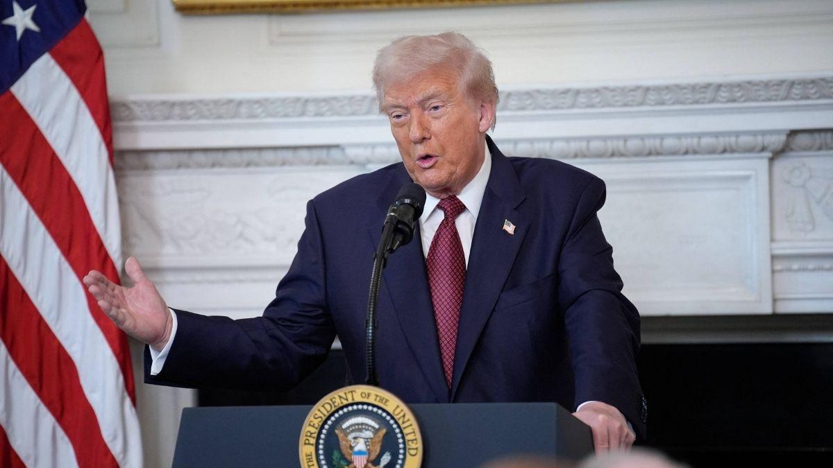 image of The moment comes amid renewed scrutiny of Donald Trump’s past connection with Jeffrey Epstein.