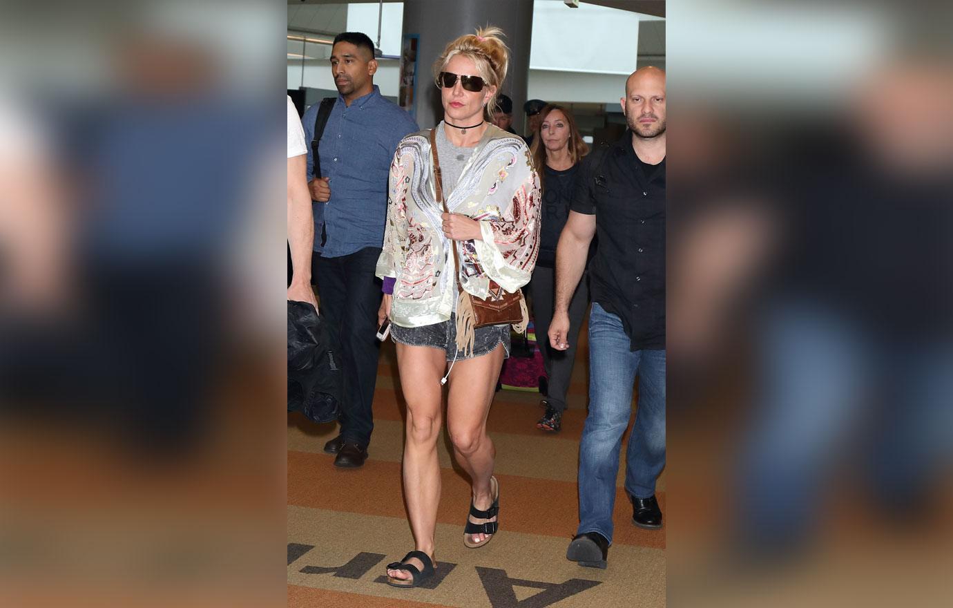 Britney Spears Walking In Shorts