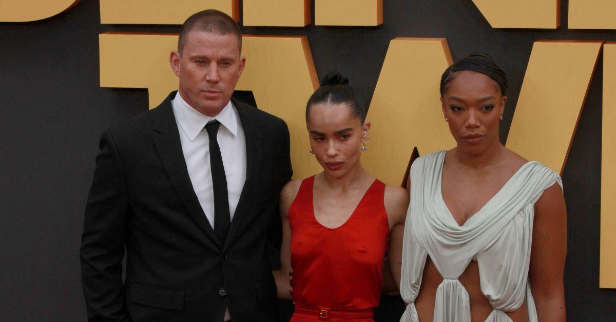 image of Channing Tatum Zoe kravitz and Naomi Ackie