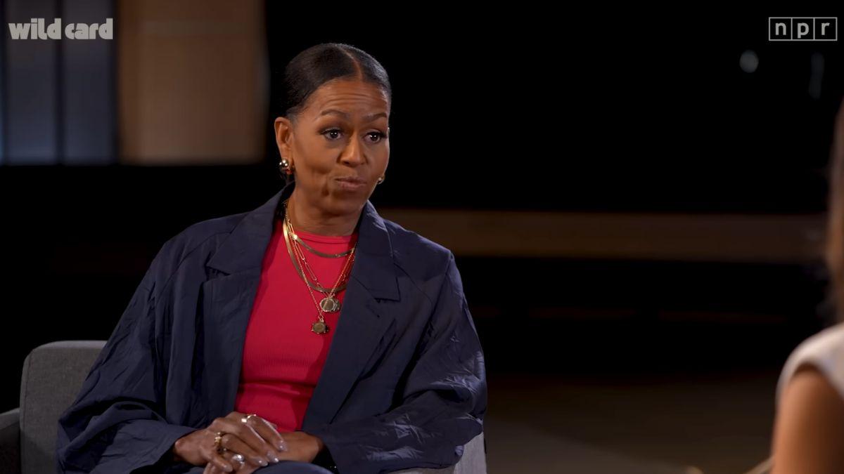 image of Michelle Obama shut down the divorce rumors during a podcast appearance in June 2025.