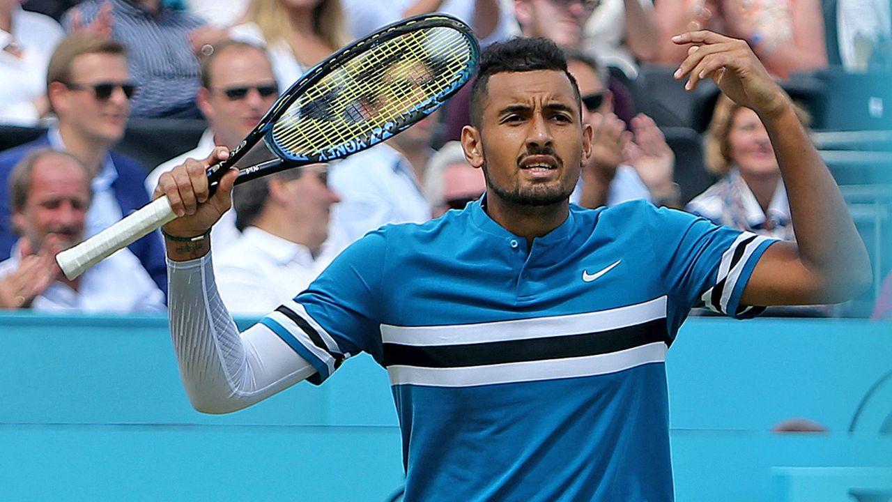 Image of Nick Kyrgios discussed the physical and mental toll injuries took on his tennis career.