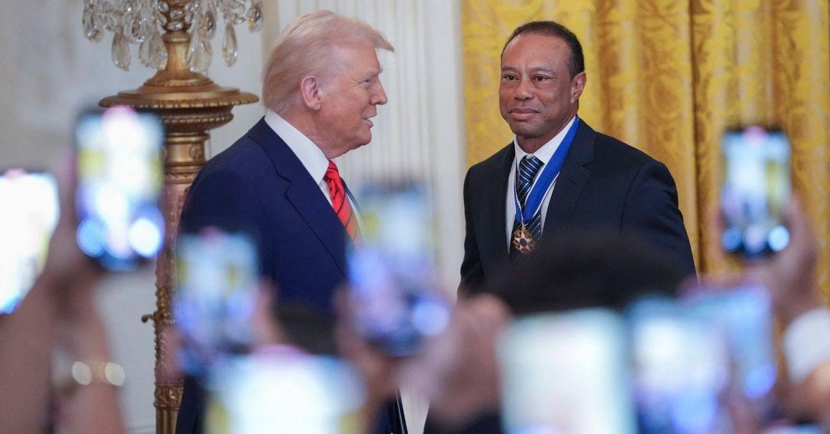 Photo of Donald Trump and Tiger Woods