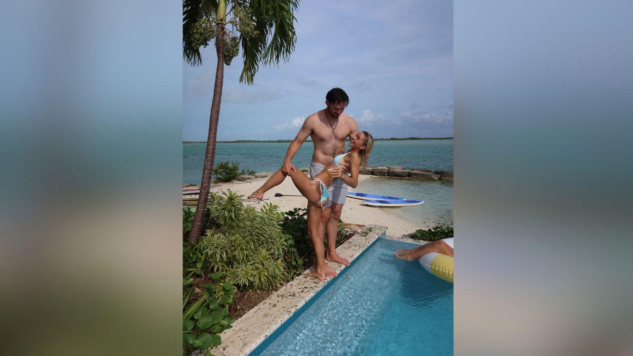 Image of Paul Skenes joined his girlfriend for the tropical celebration.