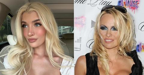 Composite photo of Sami Sheen and Pamela Anderson