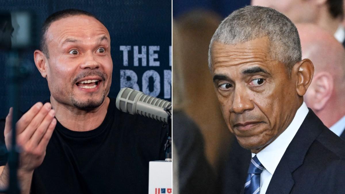split of Dan Bongino & Barack Obama. 