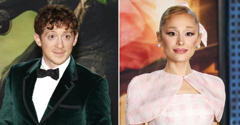 Composite photo of Ethan Slater and Ariana Grande.
