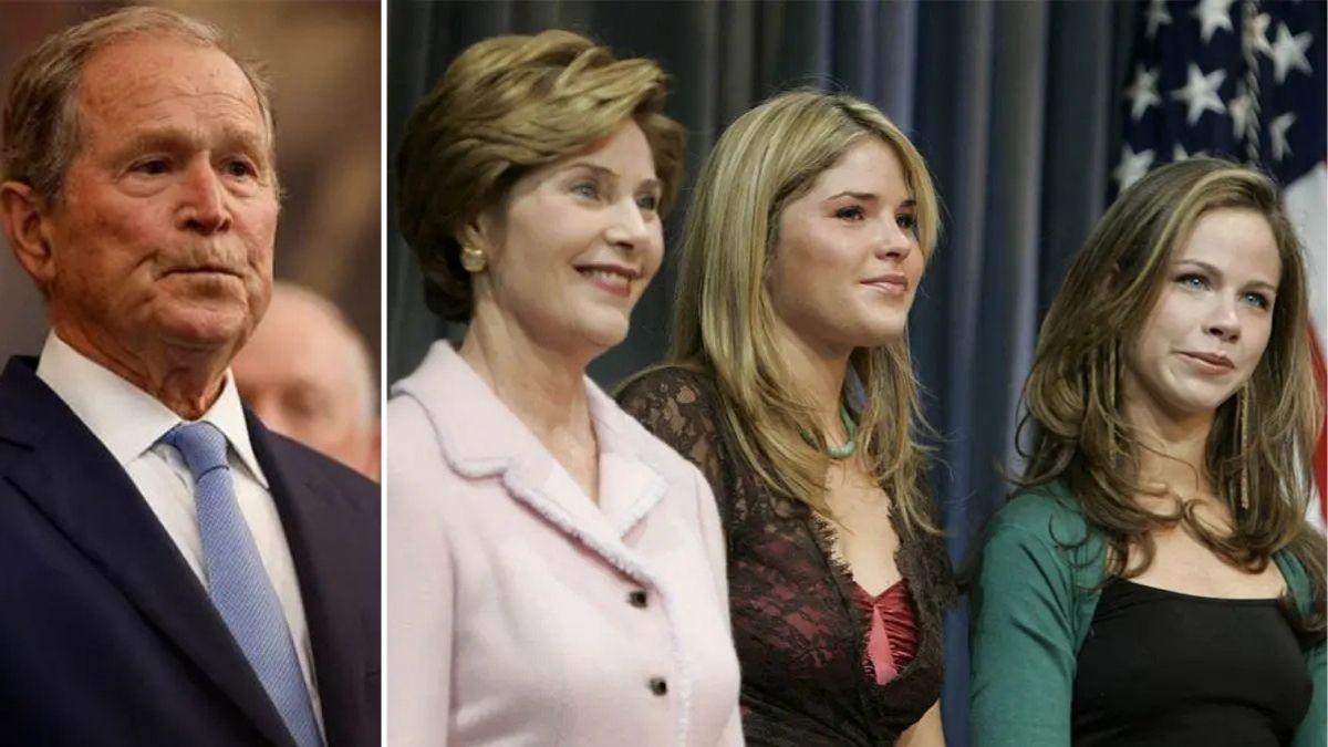 Photo of George W. Bush and Laura Bush are the parents to twin daughter, Barbara and Jenna.