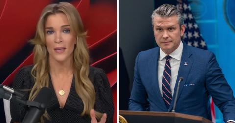 split photo of megyn kelly and pete hegseth