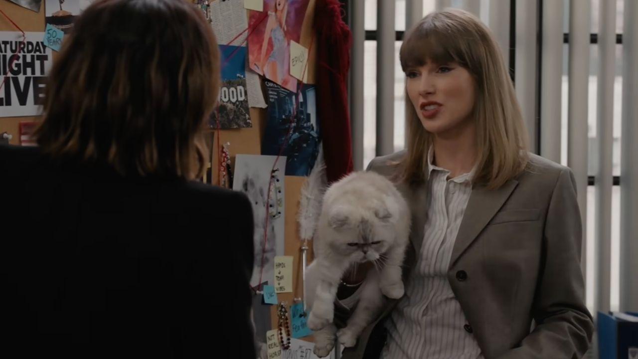 image of Taylor Swift's cat Olivia Benson also made a cameo.