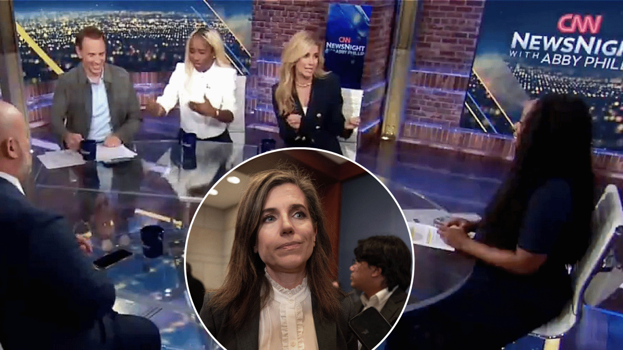 Composite photo of Nancy Mace and CNN hosts 