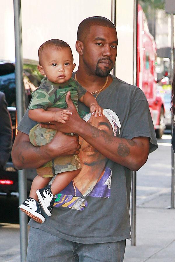 kim kardashian kanye west north west saint west family day out