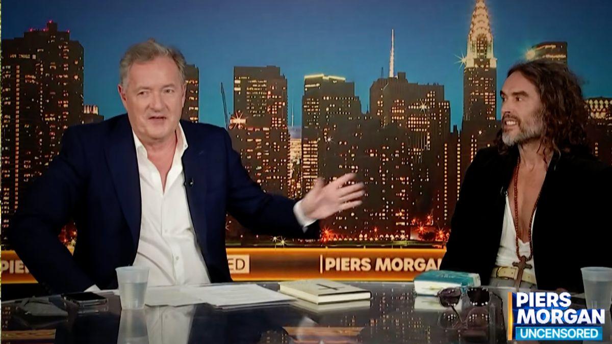 image of Russell brand and piers Morgan