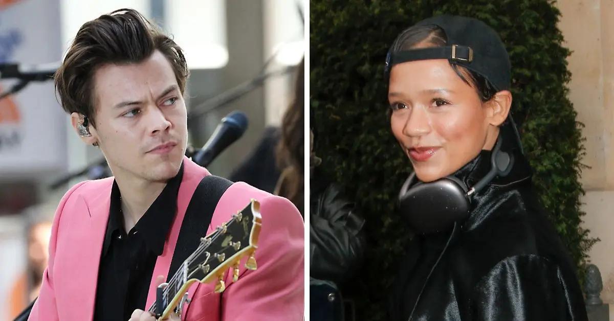harry styles make out mystery woman kiss glastonbury festival video