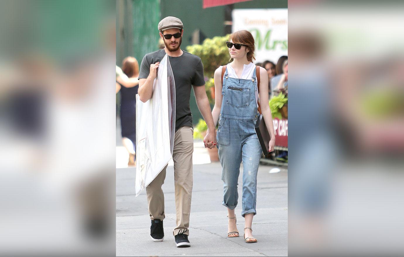 Andrew Garfield and Emma Stone shop for old movie posters in NYC