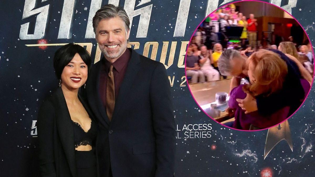 Split photo of Darah Trang & Anson Mount & Anson Mount & Joy Behar