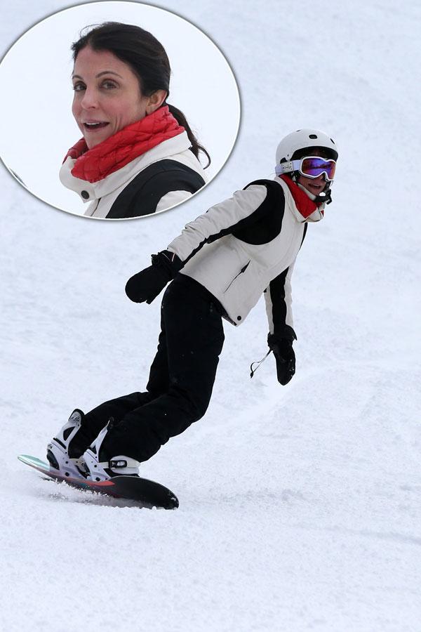 Bethenny frankel snowboarding