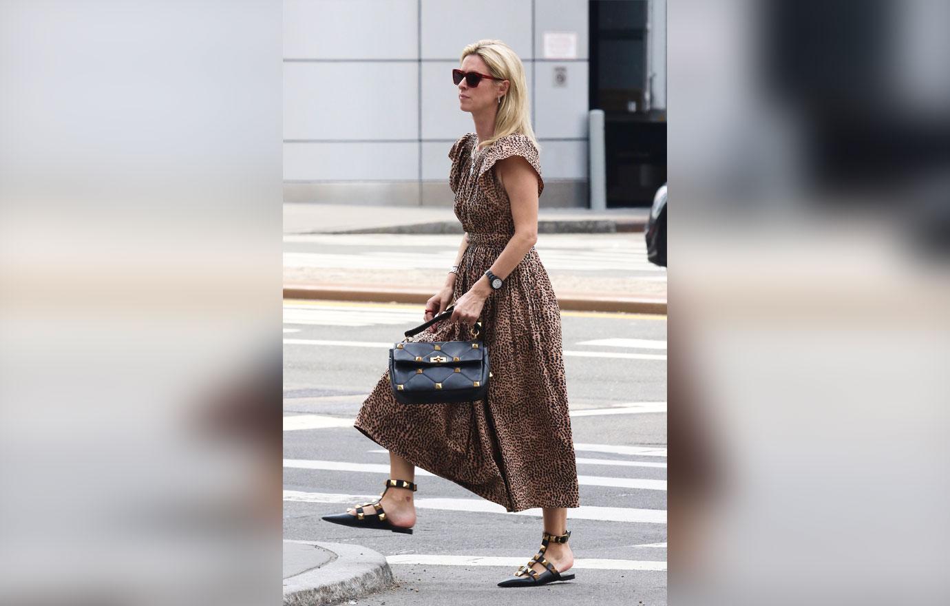How Nicky Hilton Wears Ulla Johnson Leopard Midi Dress With Valentino  Garavani Roman Stud Backless Flats
