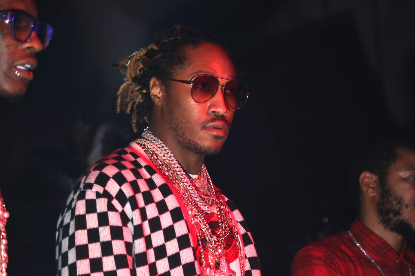 Future in checker print shirt