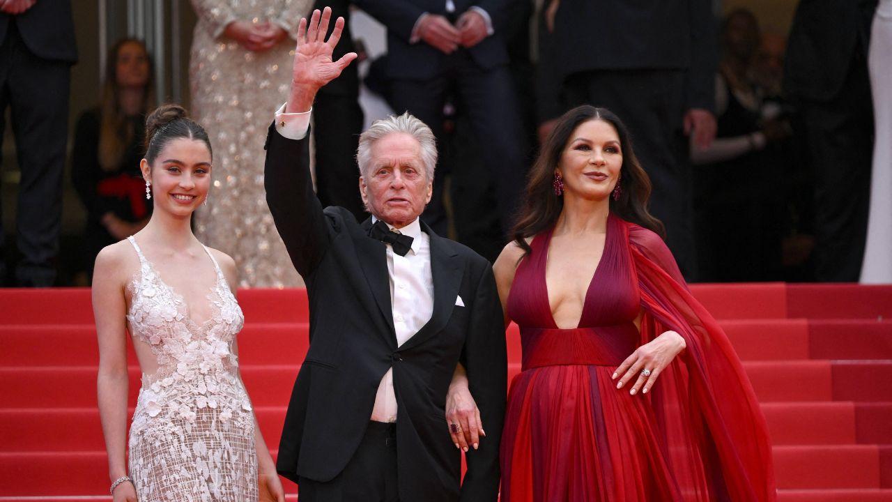 Image of Catherine Zeta-Jones discussed her and Michael Douglas’ approach to their children’s interest in acting.