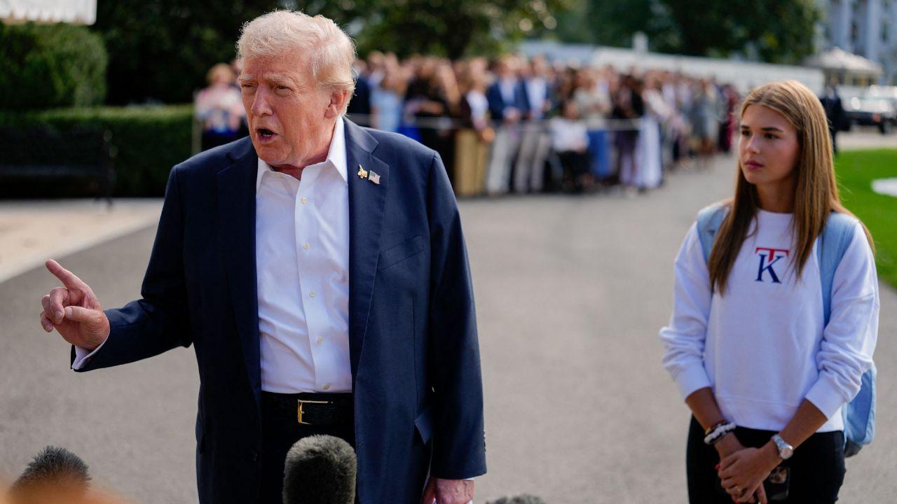 Image of Kai Trump reflected on the emotional transition from home to college, and how her friend Emma helped her settled in.
